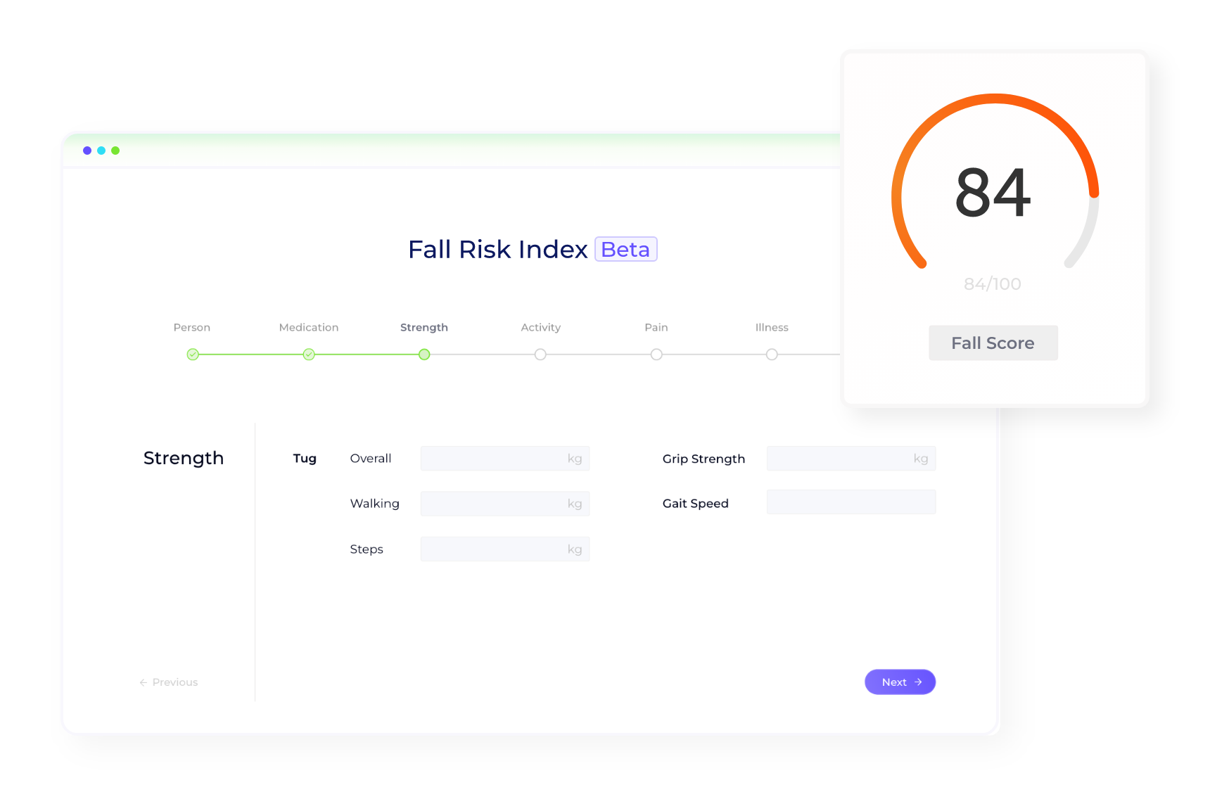 Fall Risk Index Website